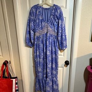 Floral Lavender Maxi Dress